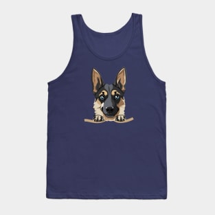 dog in pocket funny puppy for dog lover German Shepherd Tank Top